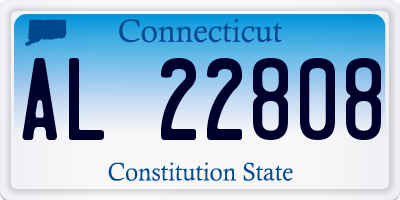 CT license plate AL22808
