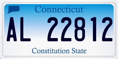 CT license plate AL22812