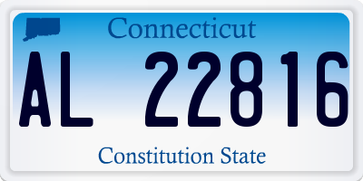 CT license plate AL22816