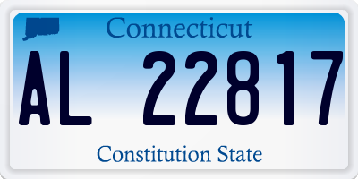 CT license plate AL22817