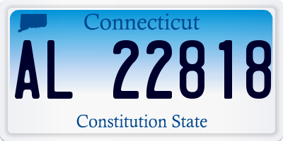 CT license plate AL22818