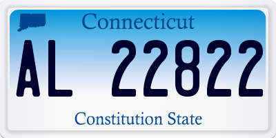 CT license plate AL22822