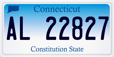 CT license plate AL22827