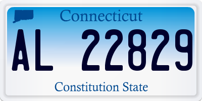 CT license plate AL22829