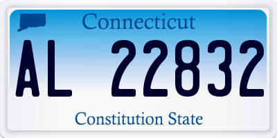 CT license plate AL22832