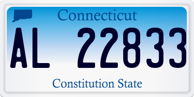 CT license plate AL22833