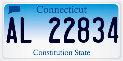 CT license plate AL22834