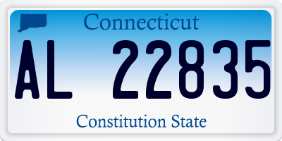 CT license plate AL22835