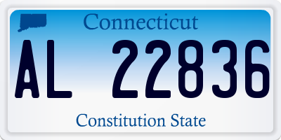 CT license plate AL22836