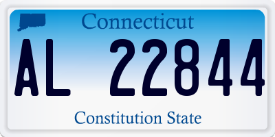 CT license plate AL22844