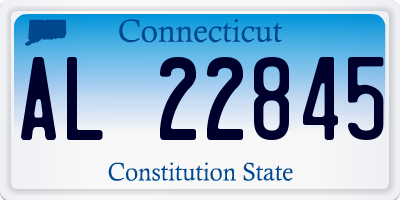 CT license plate AL22845