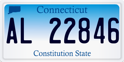 CT license plate AL22846