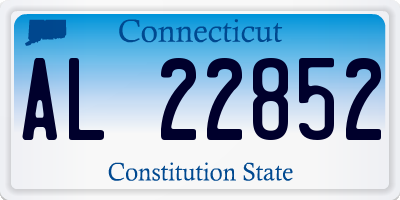 CT license plate AL22852