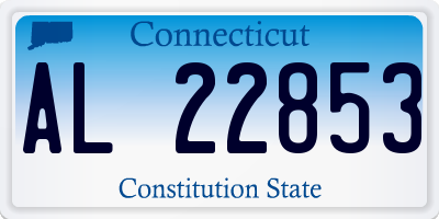 CT license plate AL22853