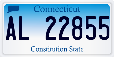 CT license plate AL22855