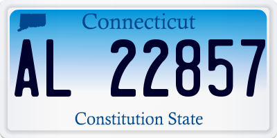 CT license plate AL22857