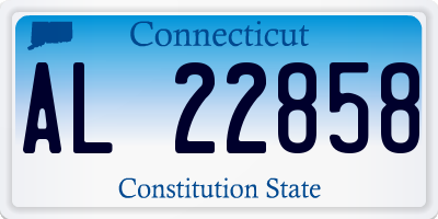 CT license plate AL22858