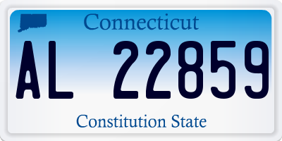 CT license plate AL22859