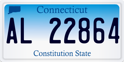 CT license plate AL22864