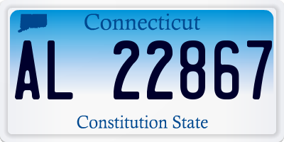 CT license plate AL22867