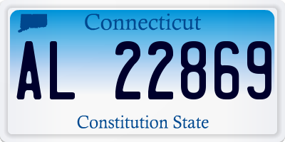 CT license plate AL22869