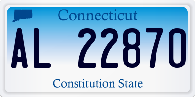CT license plate AL22870