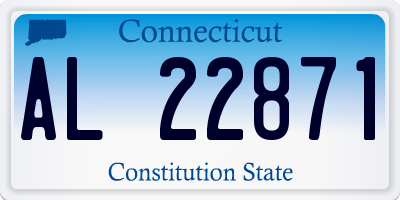 CT license plate AL22871