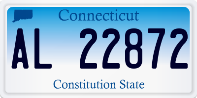CT license plate AL22872