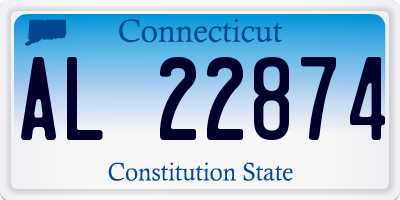CT license plate AL22874