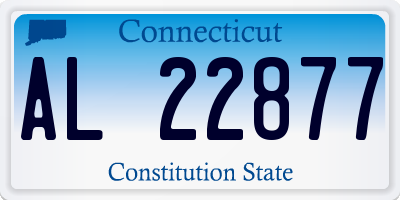 CT license plate AL22877