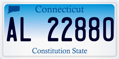CT license plate AL22880