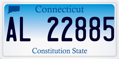 CT license plate AL22885