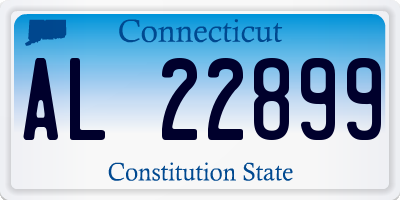 CT license plate AL22899