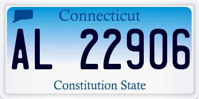 CT license plate AL22906