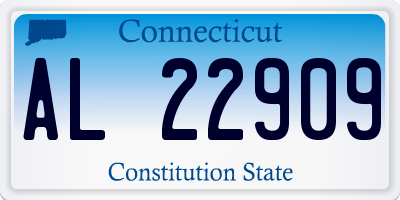 CT license plate AL22909