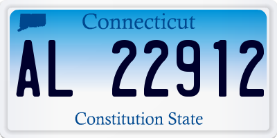 CT license plate AL22912