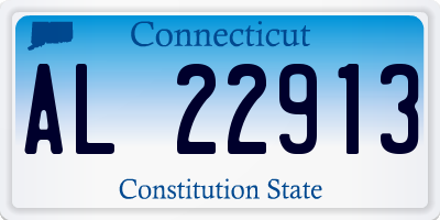 CT license plate AL22913