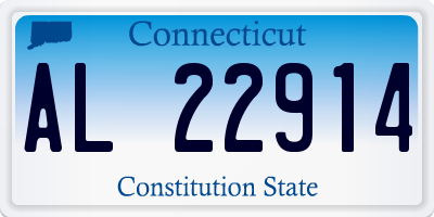 CT license plate AL22914