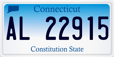CT license plate AL22915