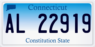 CT license plate AL22919