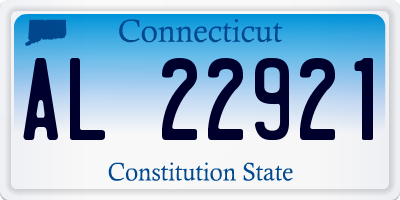 CT license plate AL22921