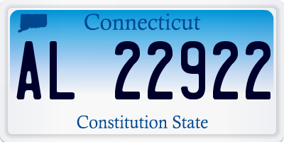 CT license plate AL22922
