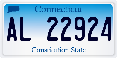 CT license plate AL22924