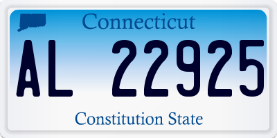 CT license plate AL22925