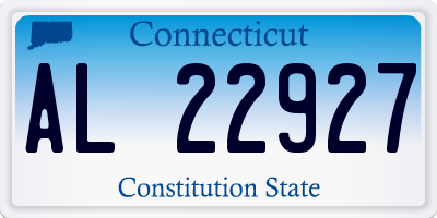 CT license plate AL22927