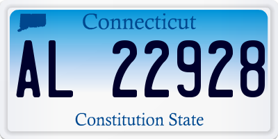 CT license plate AL22928