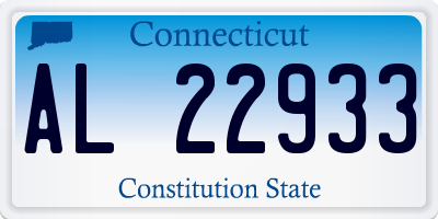 CT license plate AL22933