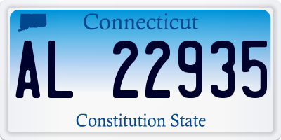 CT license plate AL22935