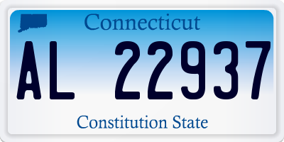 CT license plate AL22937