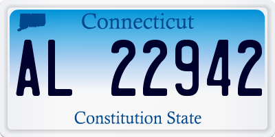 CT license plate AL22942